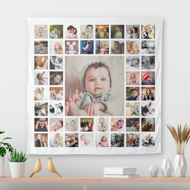 Tenture Souvenirs de famille personnalisés Collage de phot (Créateur téléchargé)