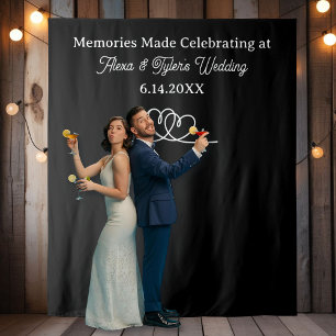 Tenture Souvenirs réalisés au fond de photo de mariage Pro