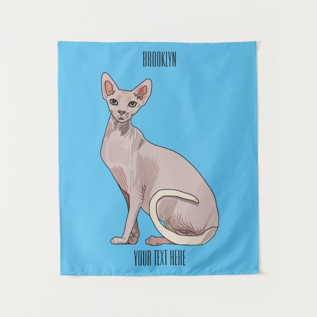 Tenture Sphynx cat (Devant)