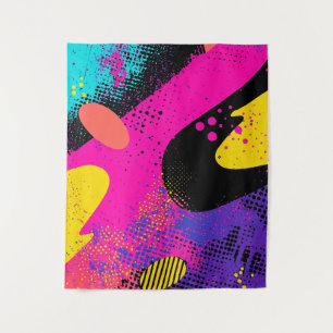 Tenture Splash couleur Abstrait dans le style comique rétr