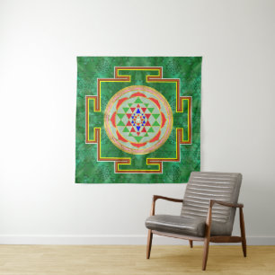 Tenture Sri Yantra/Sri Chakra en couleurs