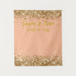 Tenture Stand de photo de mariage personnalisé avec paille