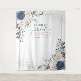 Tenture Stand de photomaton Fleurs Rose Pâle Bleu Poussiér