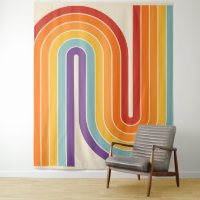 Style 1970s Arched Stripes Motif géométrique