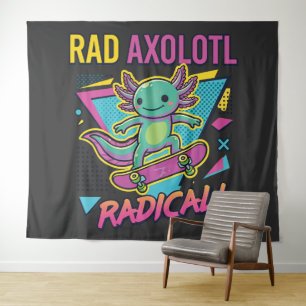 Tenture Style Axolotl Vintage 90 néon Skateboard Rad