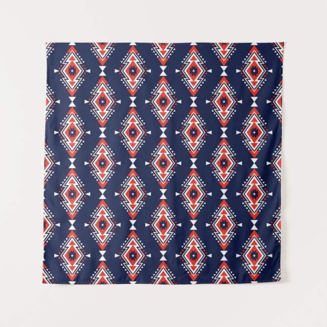 Tenture Style ethnique, motif sans couture géométrique. (Devant)