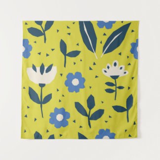 Tenture Style scandinave, motif sans couture fleurie.