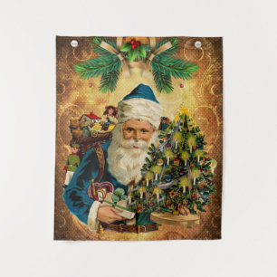 Tenture Style vintage St Nicolas (Père Noël) Noël