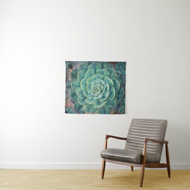 Tenture Succulent en gros plan (En situation (horizontale))