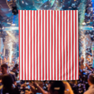 Tenture Sucre de canne rouge et blanc simple horizontal tr