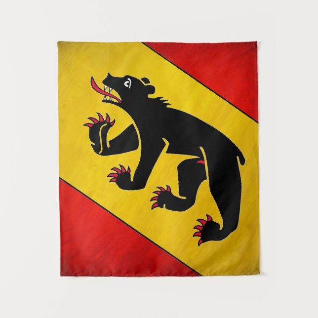 Tenture Suisse: Armoiries Drapeau Canton de Berne ... (Devant)