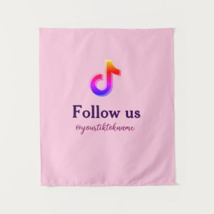 Tenture suivez-nous tiktok nom d'utilisateur médias sociau