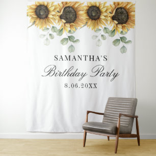 Tenture Sunflower Eucalyptus 60e fête d'anniversaire