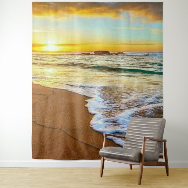 Tenture Sunset plage (En situation)