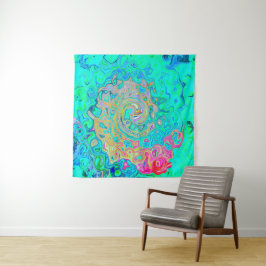 Tenture Super Abstrait Rainbow Liquid Swirl