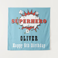 Superhero Comic Speech Bubble Boy Anniversaire Par