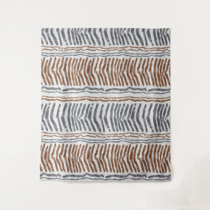 Tenture Suspension murale moderne boho gris marron