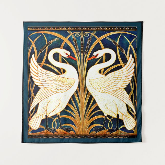 Tenture Swan et Rush et Iris, (Devant)
