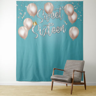 Tenture Sweet 16 Moderne Rubis Fille 16 Ans Anniversaire R