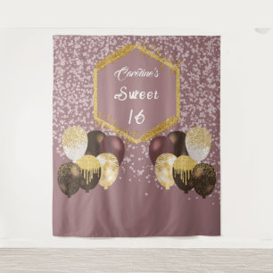 Tenture Sweet 16 Rose Gold Parties scintillant & Parties s