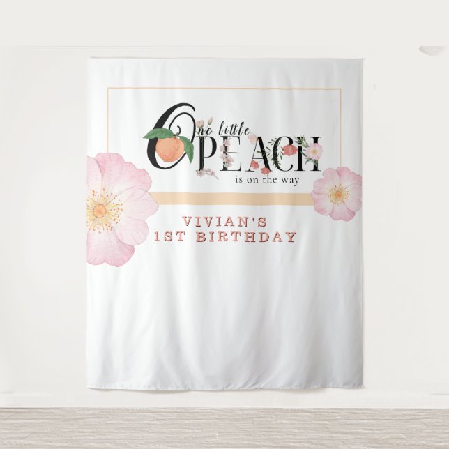 Tenture Sweet Little Peach Anniversaire (Devant)