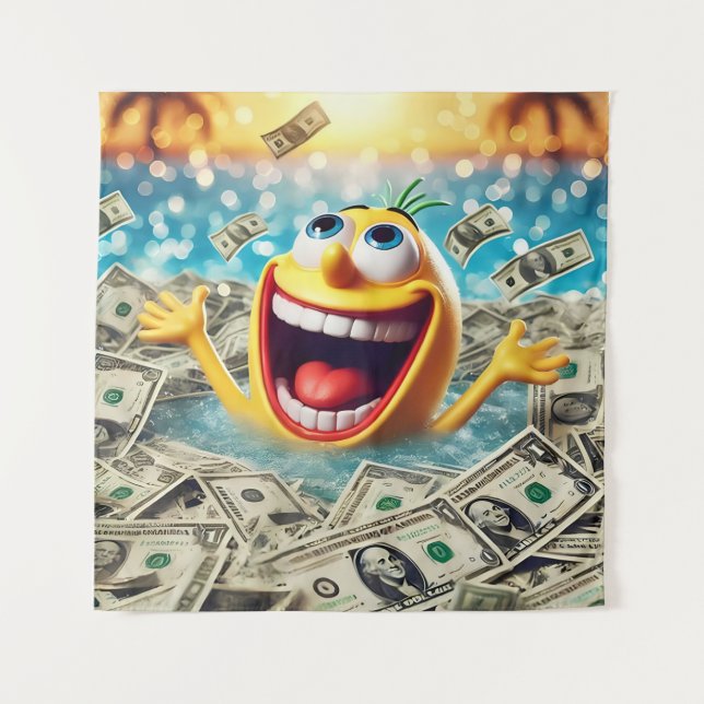 Tenture swimming in money (Devant)