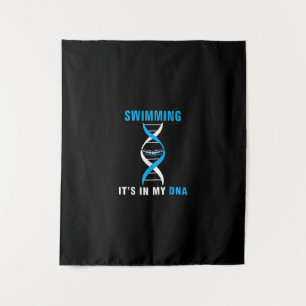 Tenture Swimming Its In My DNA Funny Swimer Cool Love