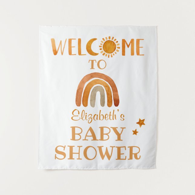 Tenture Symbole d'accueil de l'aquarelle unique (Devant)