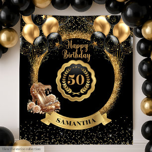 Tenture Symbole du 50e anniversaire des talons d'or Ballon
