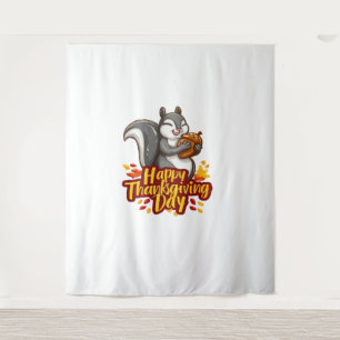 Tenture T-shirt classique Bon thanksgiving mignon écureuil