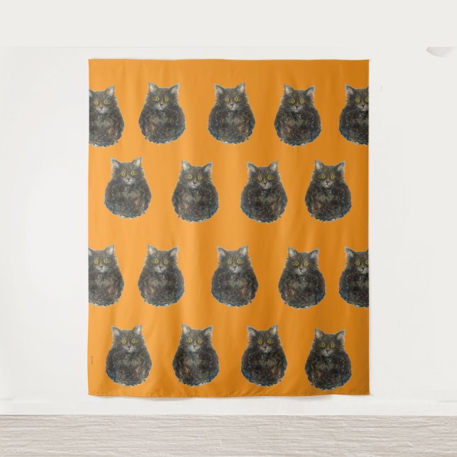 Tenture Tabby Tiger Chats Animal de compagnie Orange Maure (Devant)