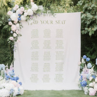 Tableau de Mariage vert beige et de taille Arrière