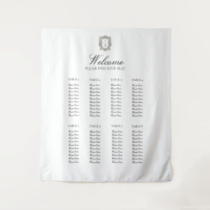 Tenture Tableau de placement de mariage élégant minimalist