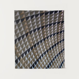 Tenture Tapis blanc, noir et marron