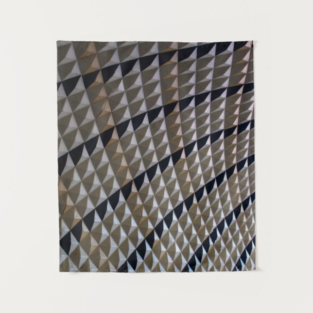 Tenture Tapis blanc, noir et marron (Devant)