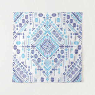 Tenture Tapis en cachemire indien, motif de mandala ethniq