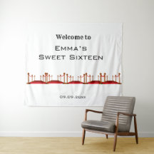 Tapis Rouge Blanc Hollywood Sweet 16e Anniversaire