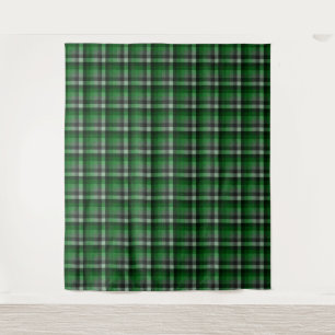 Tenture Tartan à carreaux vert classique. 