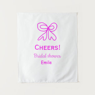 Tenture Tasse violet rose ruban enterrement de vie de jeun