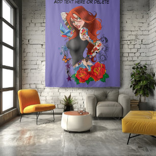 Tenture Tatouages de femme rousse