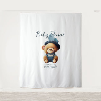 Tenture Teddy Bear Jean Baby shower Contexte