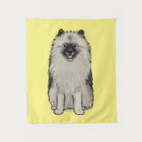 Teegan the Keeshond mignon chien de dessin animé