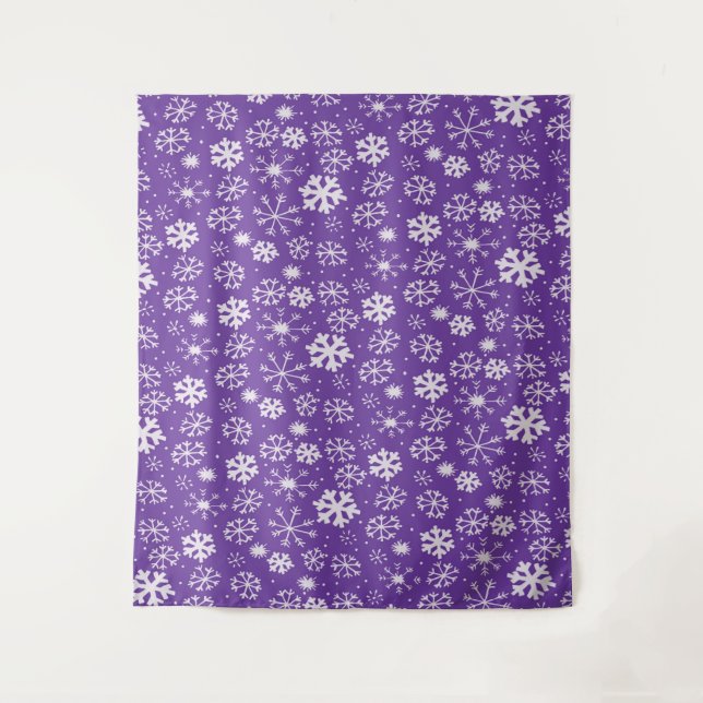 Tenture Tempête De Neige Avec Arrière - plan Violet (Devant)