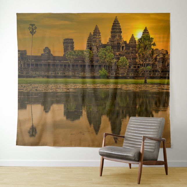 Tenture Temple Khmer d'Angkor Vat Cambodge (En situation (horizontale))