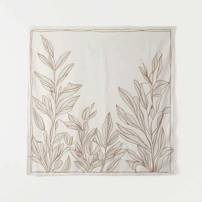 Tenture Terracotta Fleur sauvage Boho Rustique Mur Éclecti (Devant)