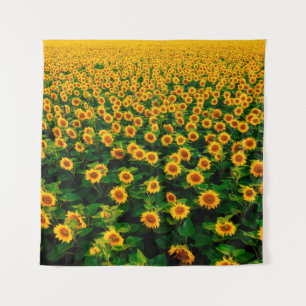 Tenture Terrain avec des tournesols jaune vif par jour ens