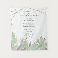 Terrarium Cactus et Succulentes Mariage Bienvenue