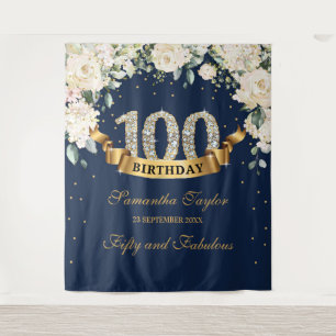 Tenture Terre de 100e anniversaire de la Marine Gold Green