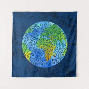 Tenture Terre tourbillonnant