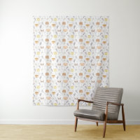 Tête D'Animal Adorable Et Motif Floral